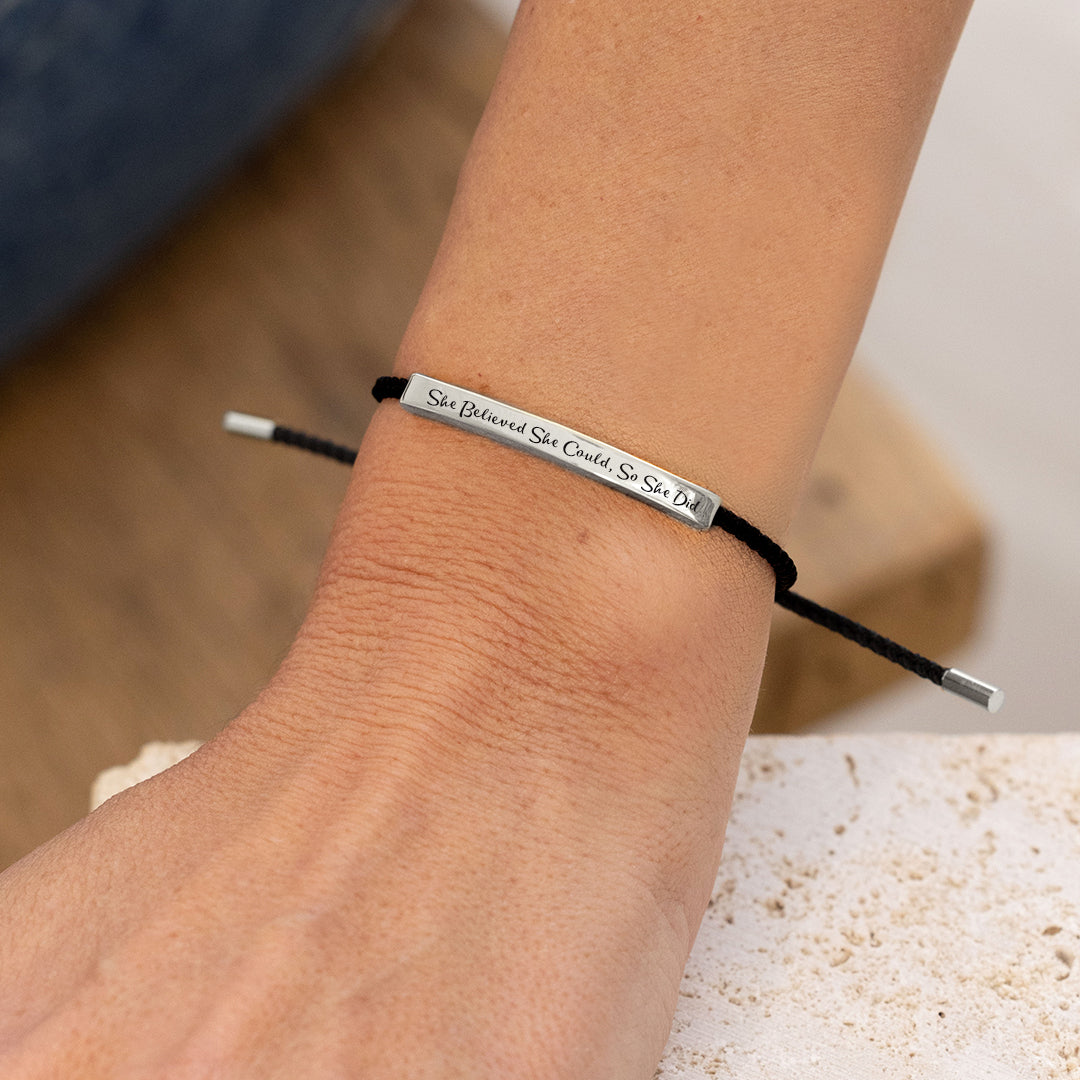 She Believed She Could, So She Did Inspire Bracelet
