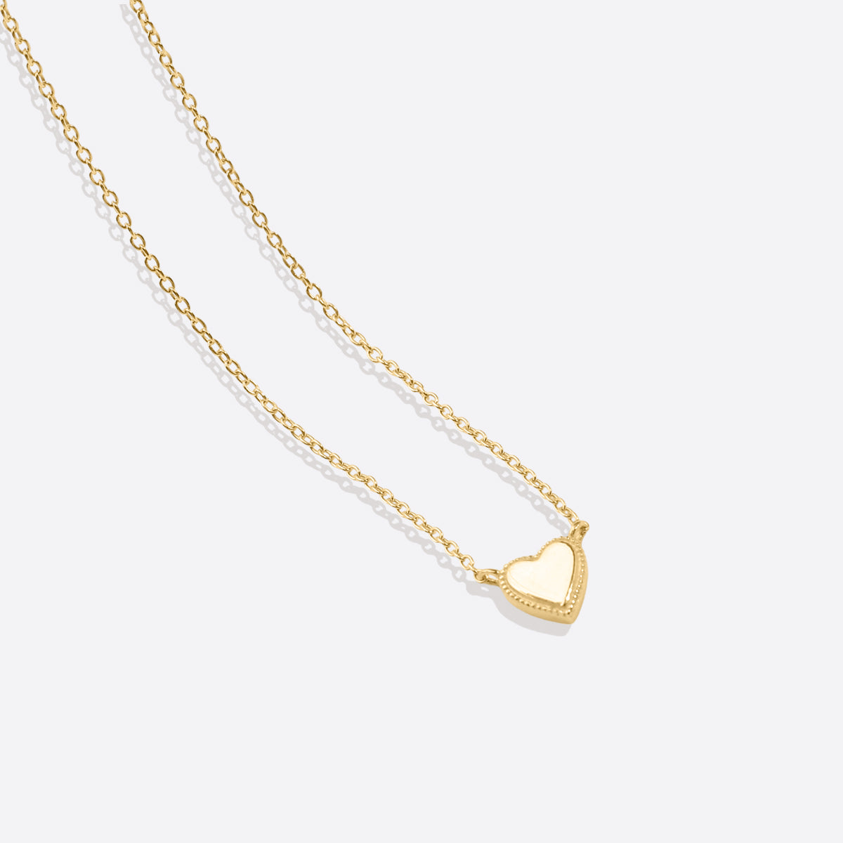 Collier empilable en forme de petit cœur