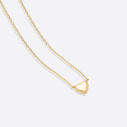 Collier empilable en forme de petit cœur