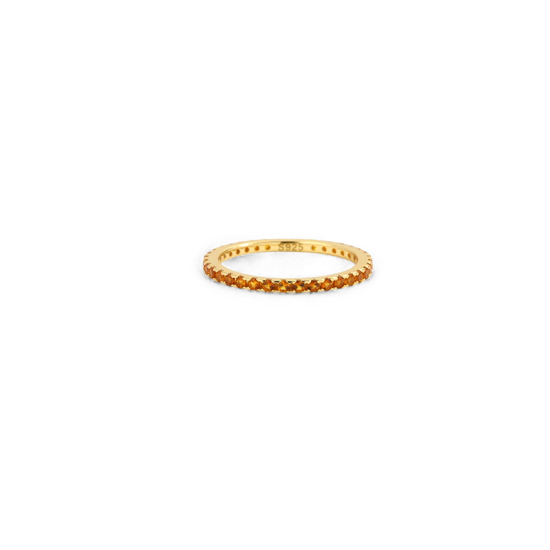 Bague d'éternité empilable avec pierre de naissance