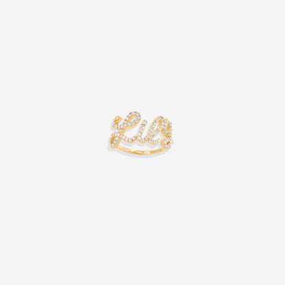 Pave Name Ring