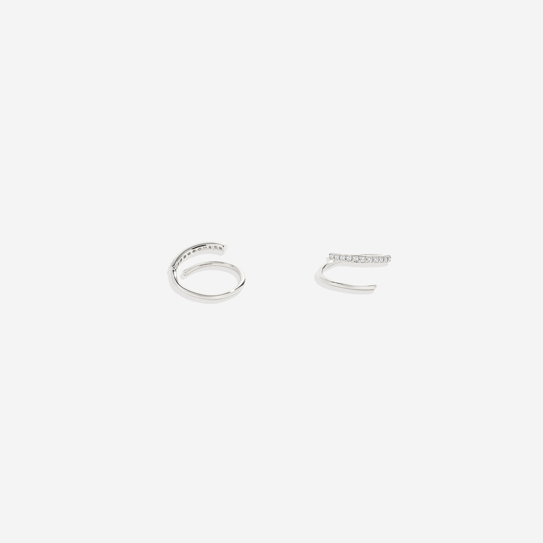 Boucles d'oreilles créoles à double boucle