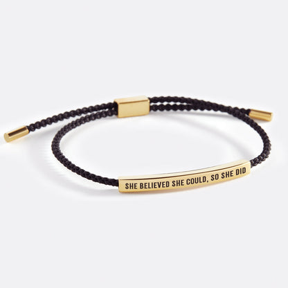 Elle croyait qu'elle pouvait, elle l'a fait. Bracelet Inspiré