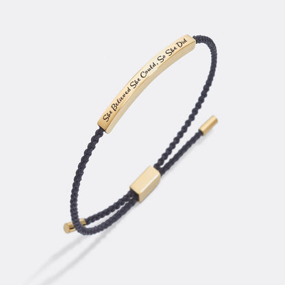 She Believed She Could, So She Did Inspire Bracelet