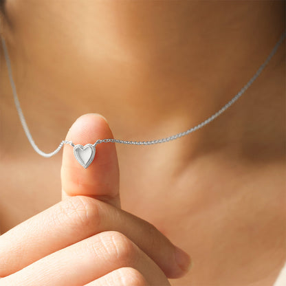Collier empilable en forme de petit cœur