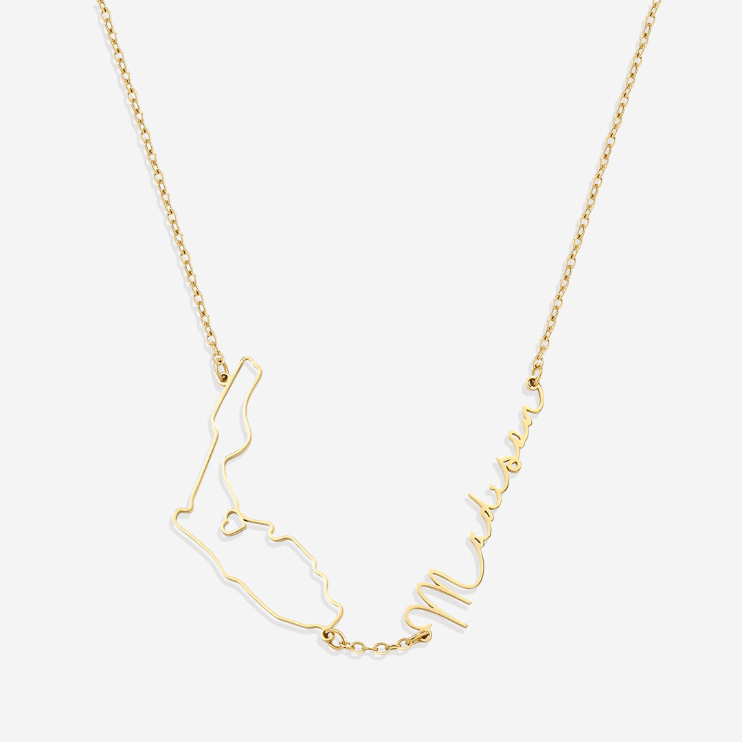 State Pride Name Necklace
