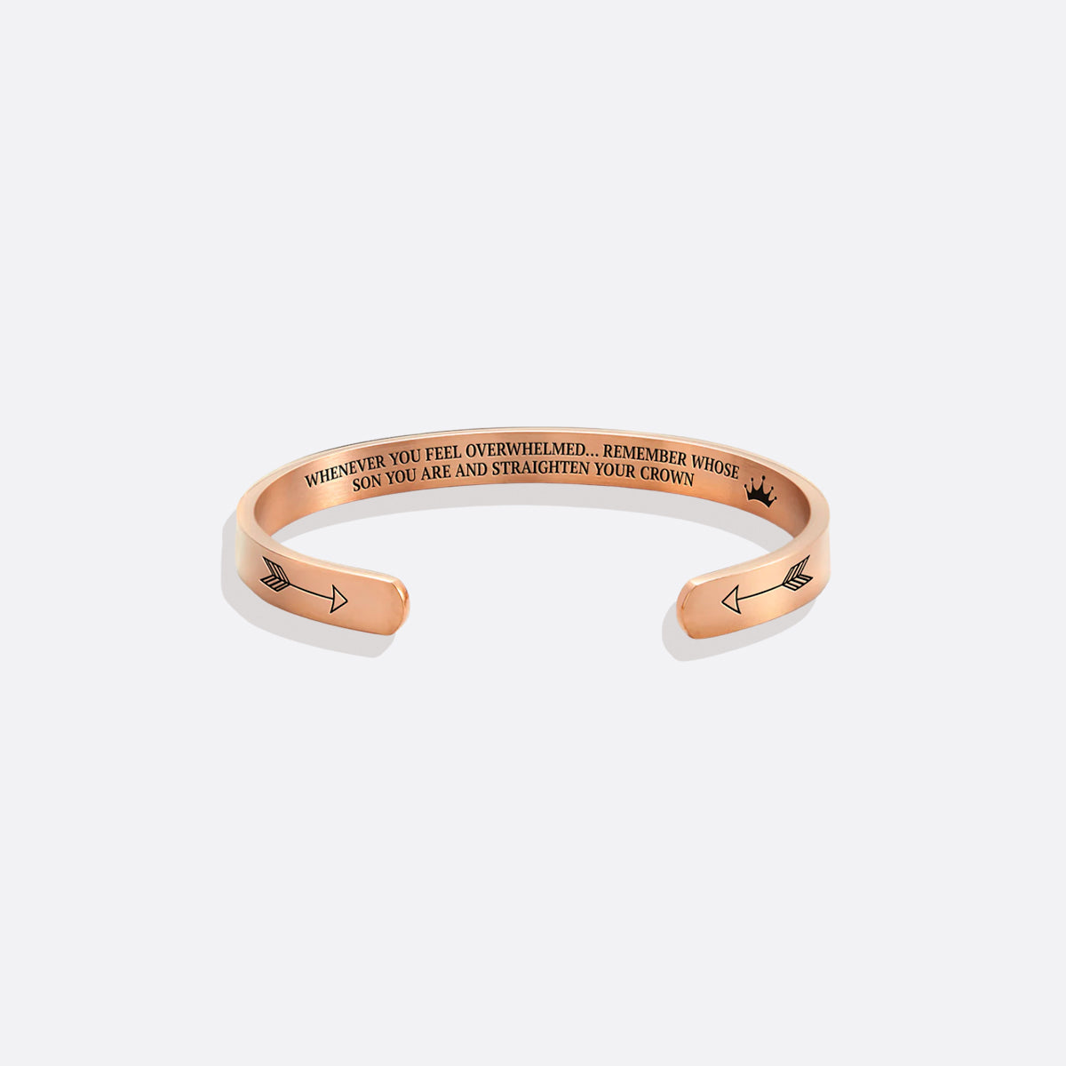 Souviens-toi de qui tu es et redresse ta couronne Bracelet manchette personnalisable 