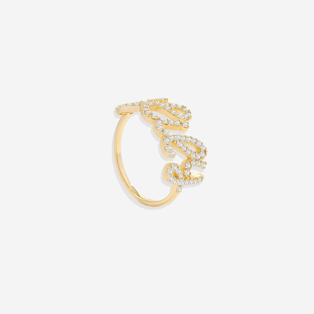 Pave Name Ring