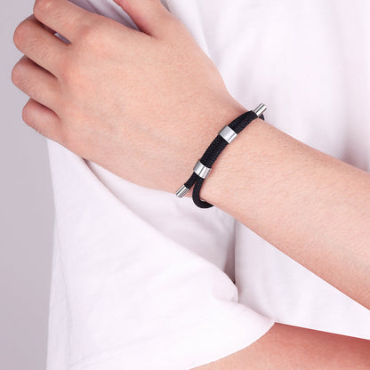 Bracelet réglable en corde à double boucle