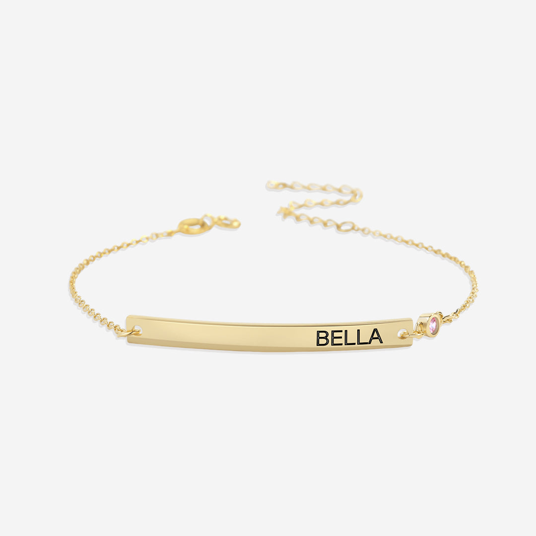 Bracelet délicat avec pierre de naissance