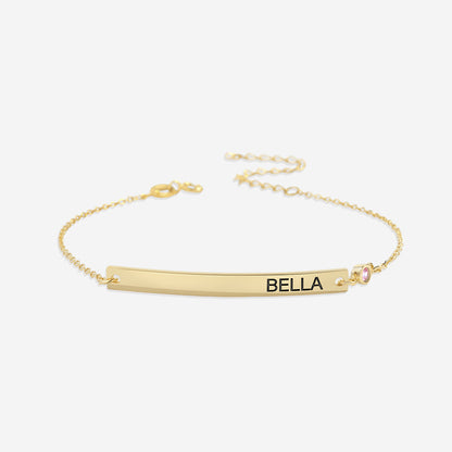 Bracelet délicat avec pierre de naissance