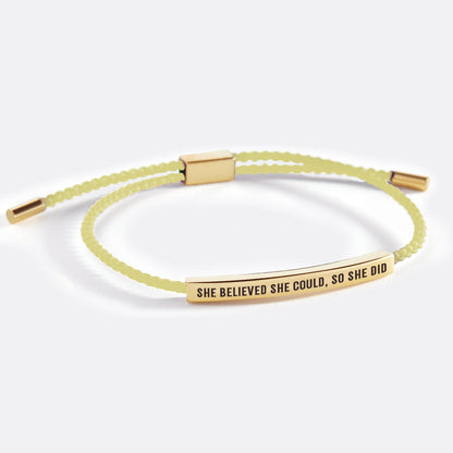 Elle croyait qu'elle pouvait, elle l'a fait. Bracelet Inspiré