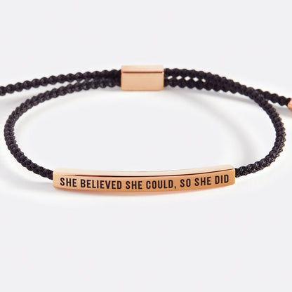 Elle croyait qu'elle pouvait, elle l'a fait. Bracelet Inspiré