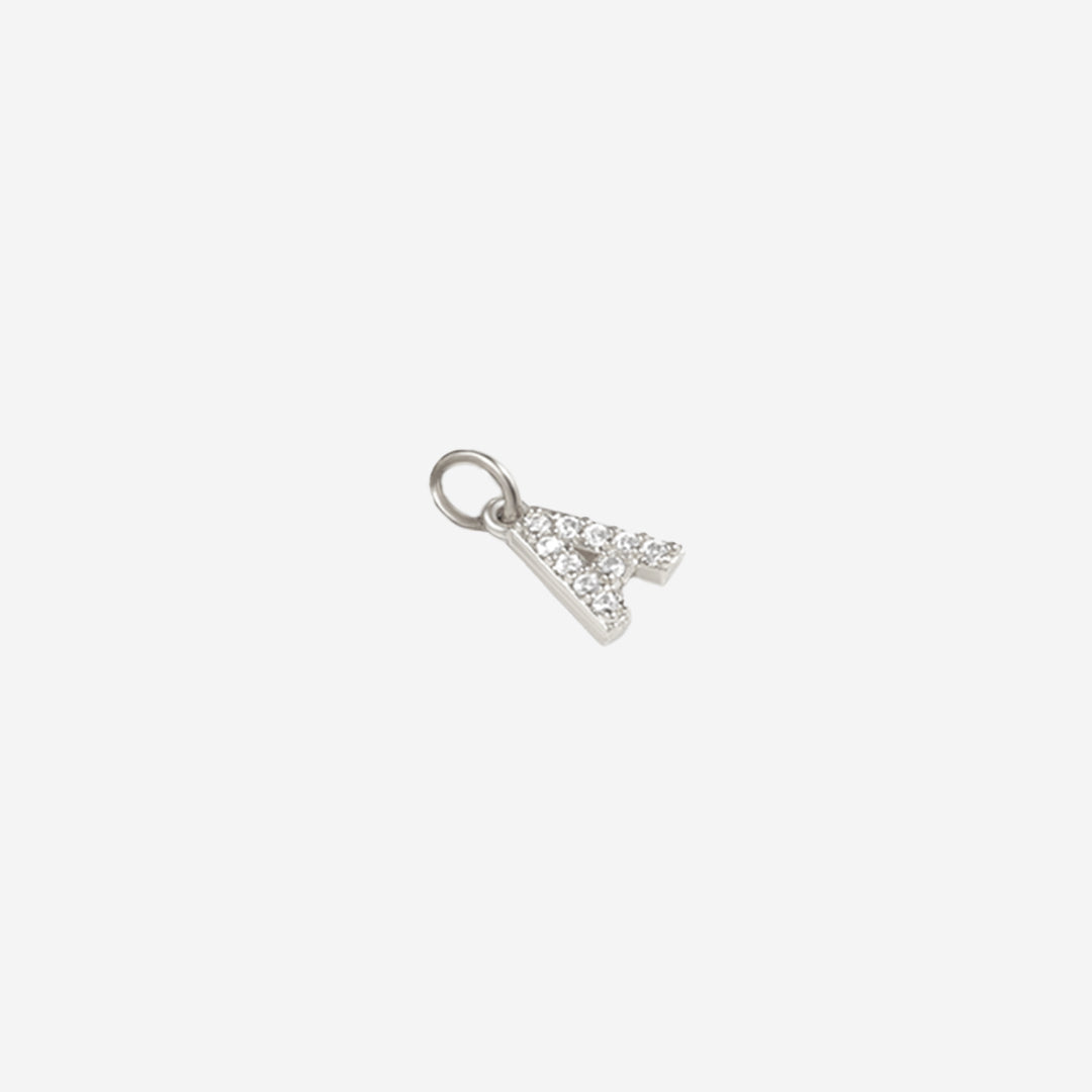 Dainty Pave Initial Charm