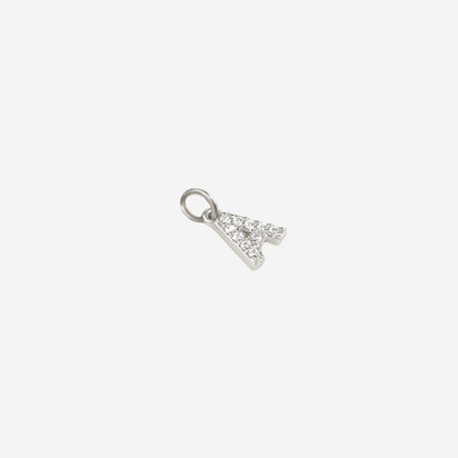 Dainty Pave Initial Charm