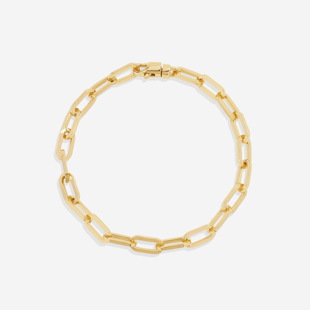 Bracelet chaîne trombone à maillons ouverts