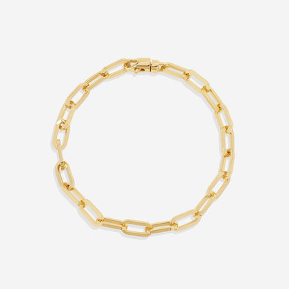 Bracelet chaîne trombone à maillons ouverts