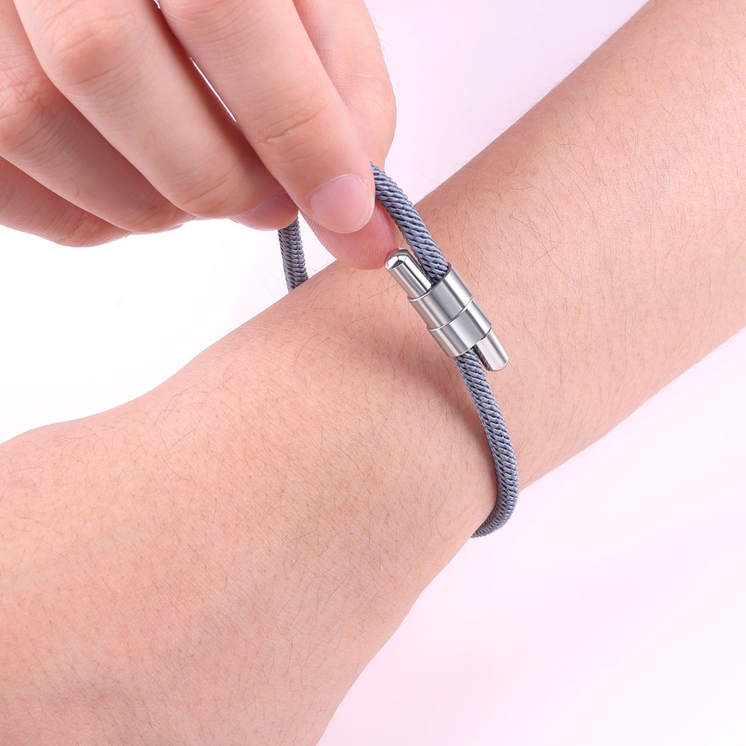 Bracelet réglable en corde à double boucle