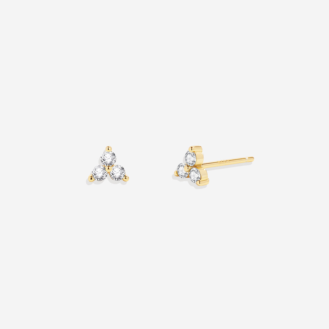 Boucles d'oreilles avec pierre de naissance Trinity