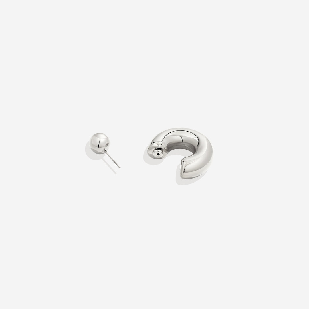 Boucles d'oreilles créoles réversibles