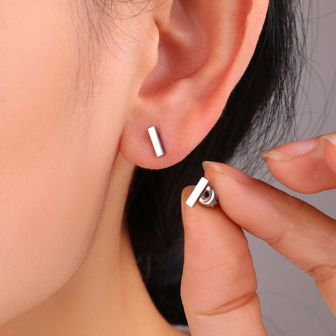 Boucles d'oreilles à barre délicate