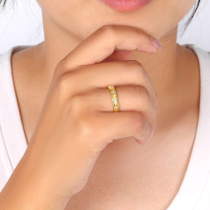Bague empilable sertie d'étoiles