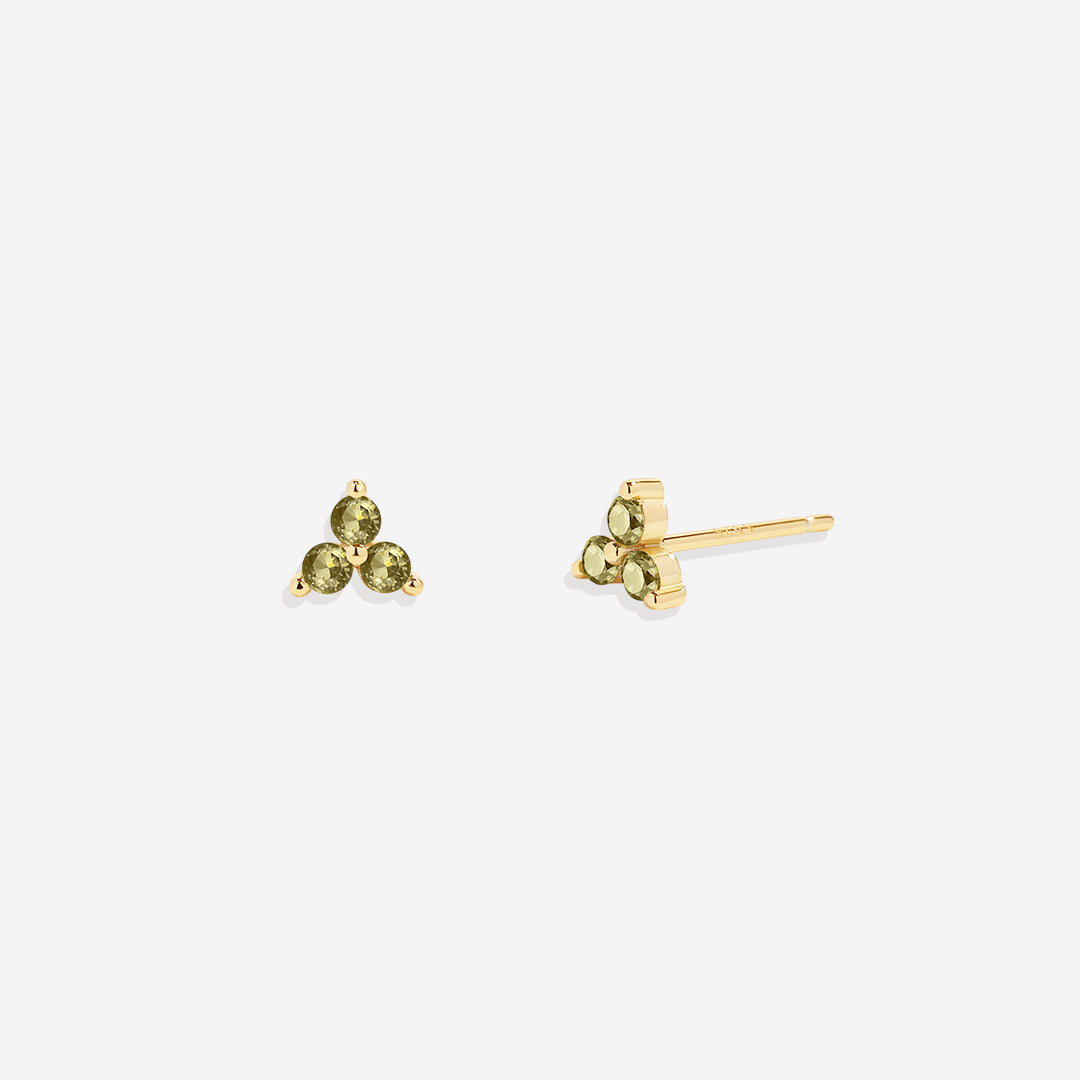 Boucles d'oreilles avec pierre de naissance Trinity