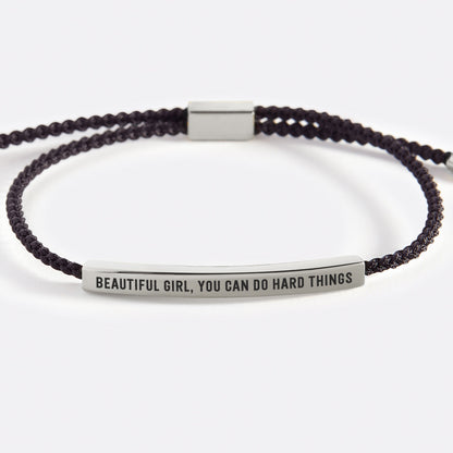 Belle fille, tu peux faire des choses difficiles Bracelet d'inspiration