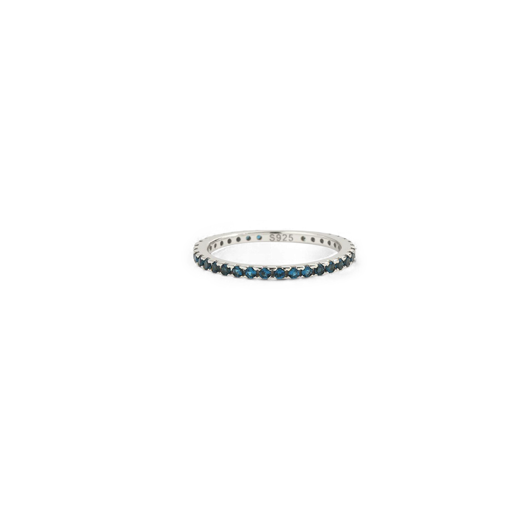 Bague d'éternité empilable avec pierre de naissance