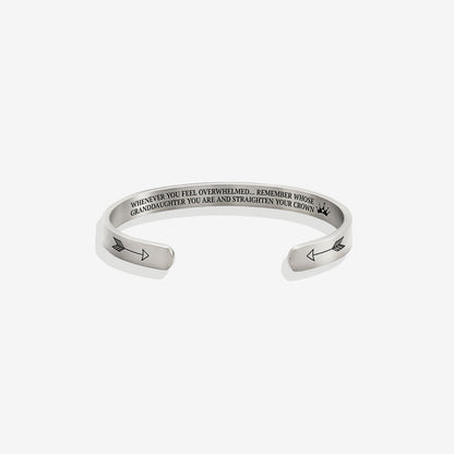Souviens-toi de qui tu es et redresse ta couronne Bracelet manchette personnalisable 