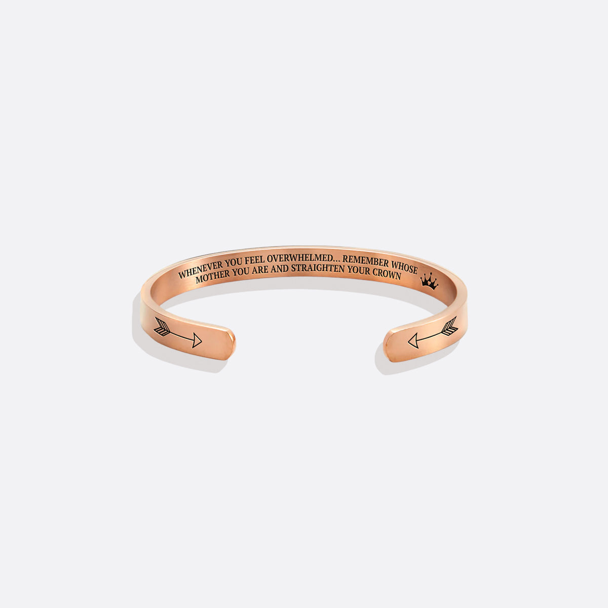 Souviens-toi de qui tu es et redresse ta couronne Bracelet manchette personnalisable 
