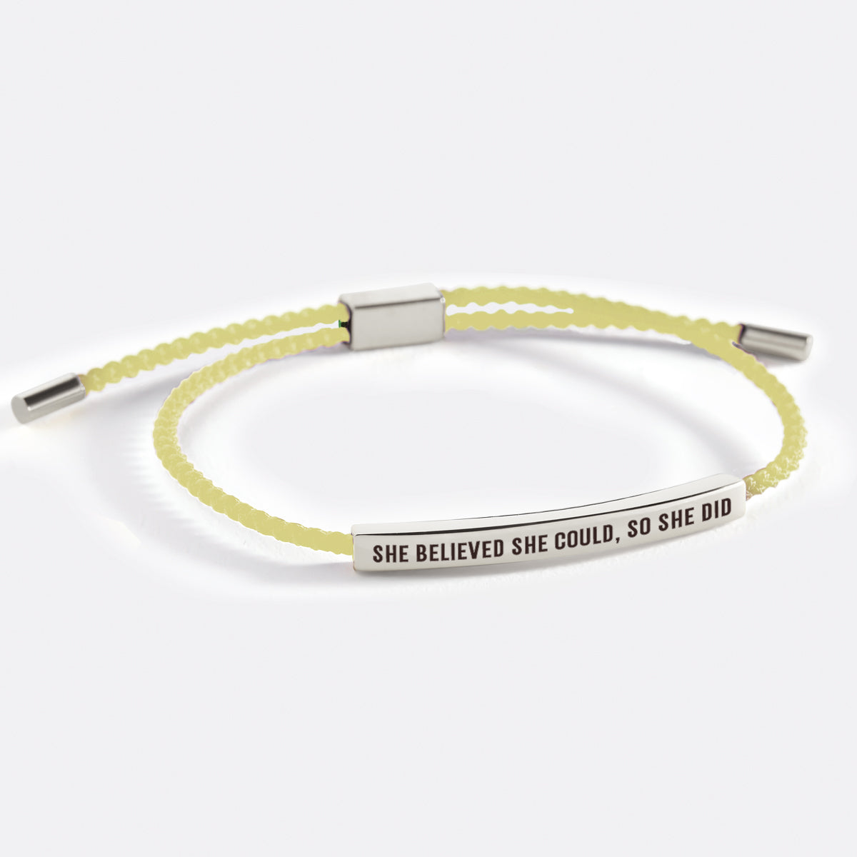 Elle croyait qu'elle pouvait, elle l'a fait. Bracelet Inspiré