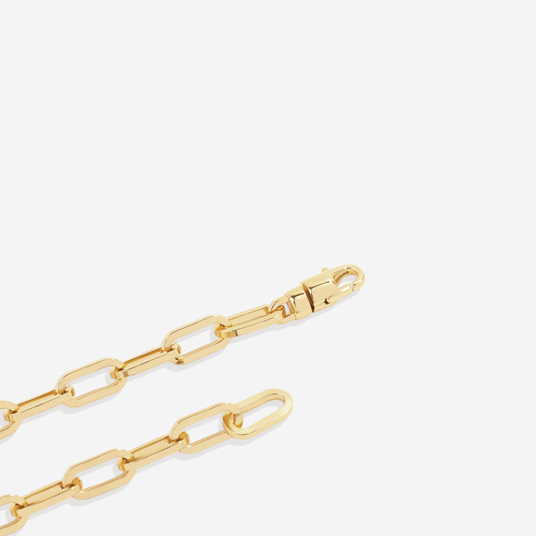 Bracelet chaîne trombone à maillons ouverts