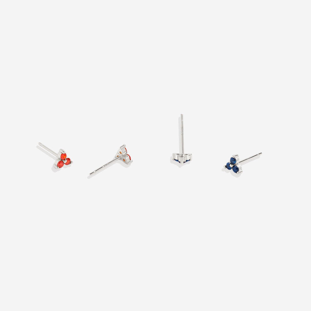 Boucles d'oreilles avec pierre de naissance Trinity