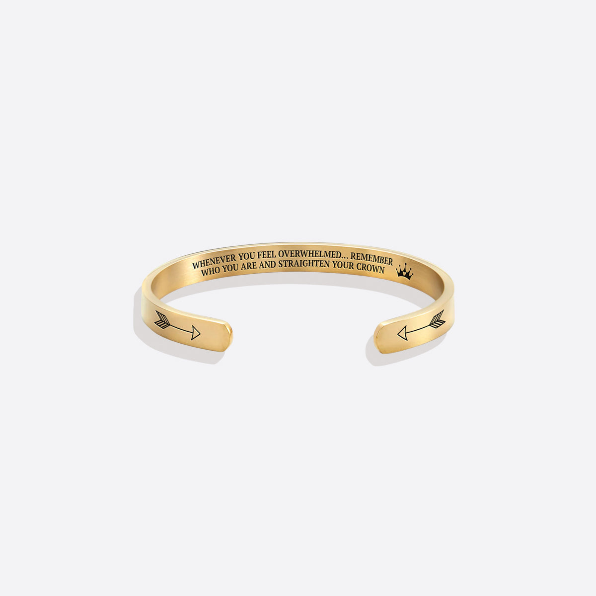 Souviens-toi de qui tu es et redresse ta couronne Bracelet manchette personnalisable 
