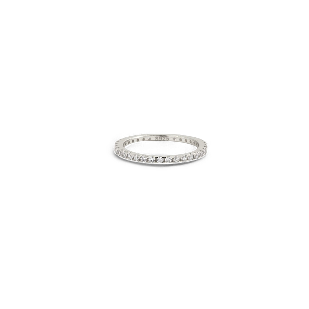 Bague d'éternité empilable avec pierre de naissance