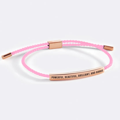 Bracelet Inspire puissant, beau, brillant et courageux