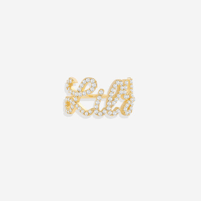 Pave Name Ring