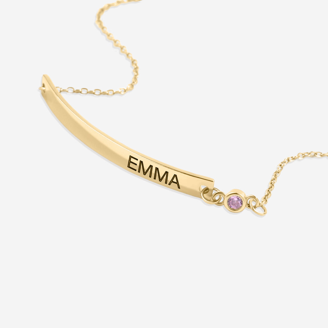 Bracelet délicat avec pierre de naissance