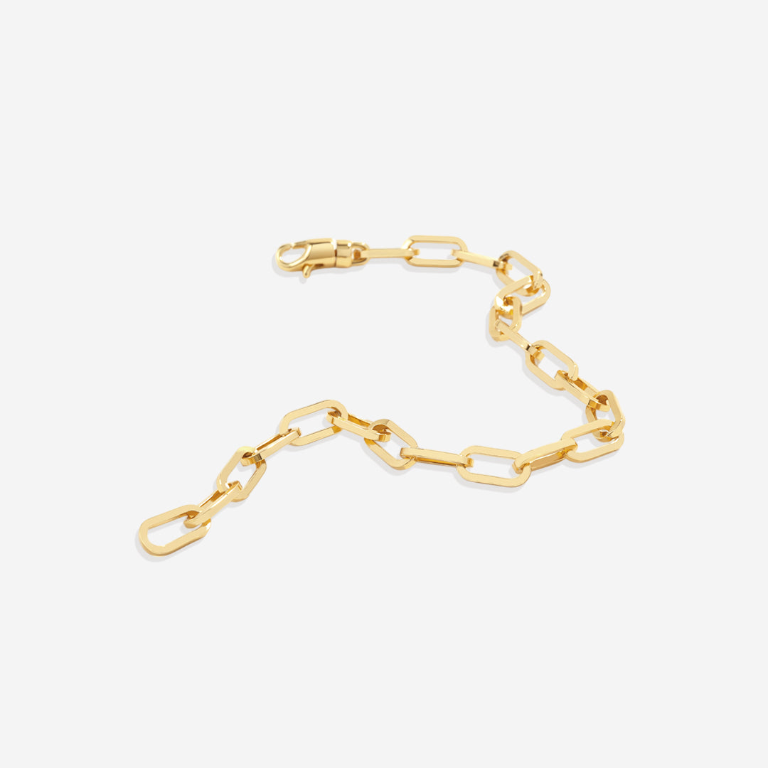Bracelet chaîne trombone à maillons ouverts