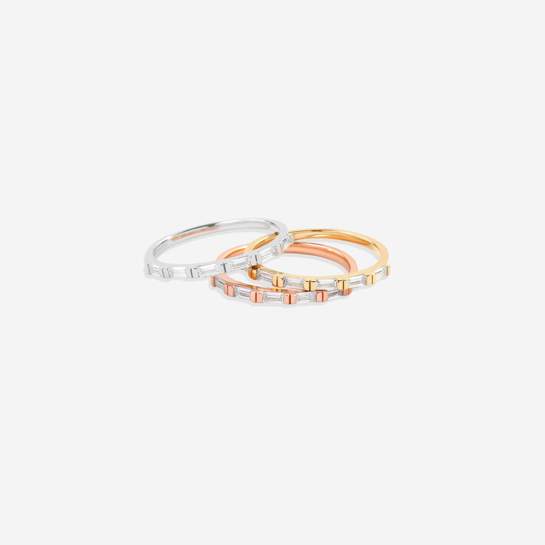 Bague en diamant baguette