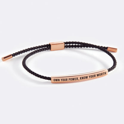 Bracelet Inspirez-vous de votre pouvoir, connaissez votre valeur
