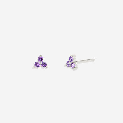 Boucles d'oreilles avec pierre de naissance Trinity