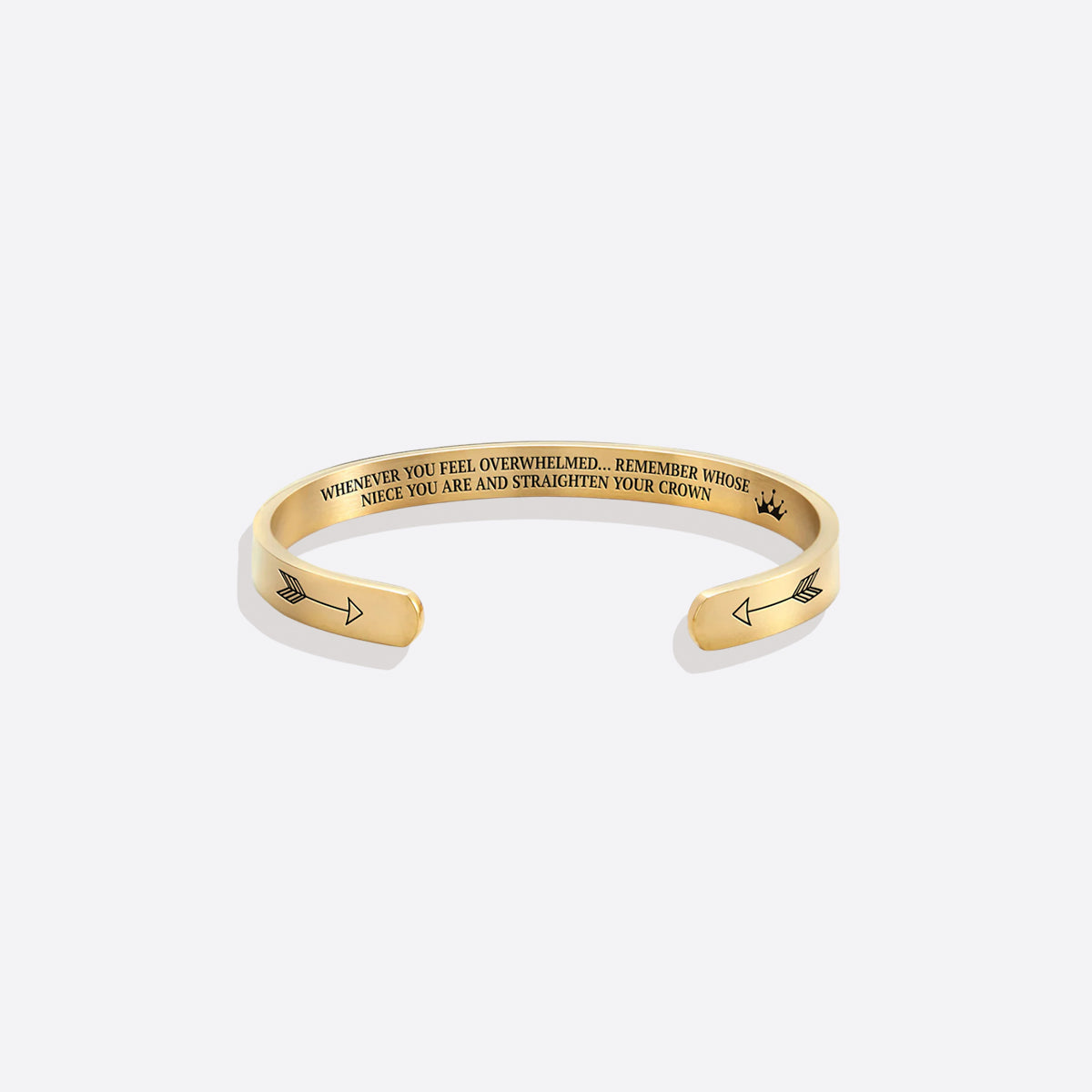 Souviens-toi de qui tu es et redresse ta couronne Bracelet manchette personnalisable 