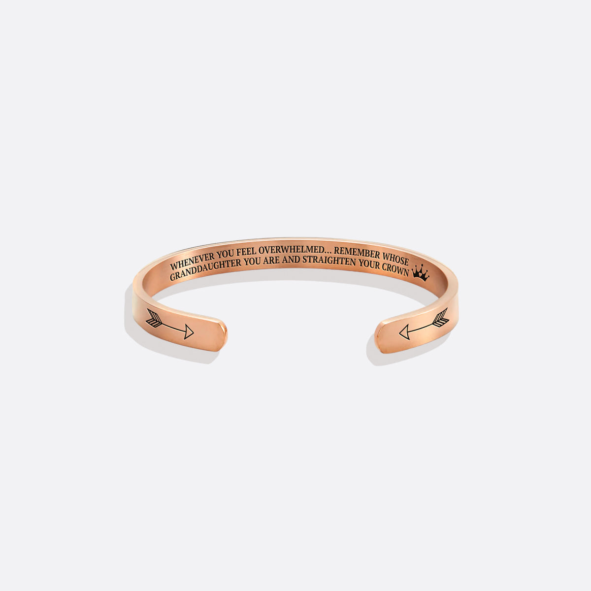 Souviens-toi de qui tu es et redresse ta couronne Bracelet manchette personnalisable 