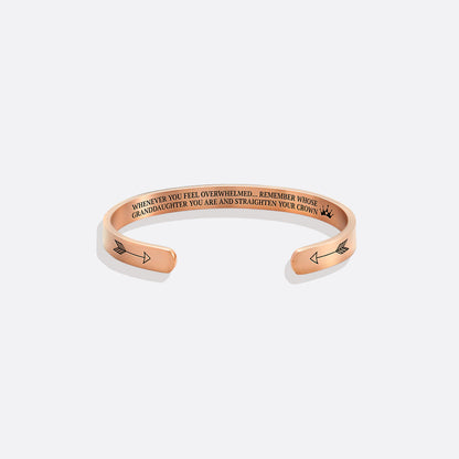 Souviens-toi de qui tu es et redresse ta couronne Bracelet manchette personnalisable 