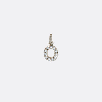Dainty Pave Initial Charm