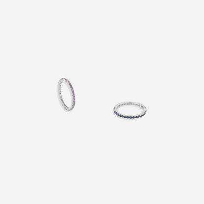 Bague d'éternité empilable avec pierre de naissance