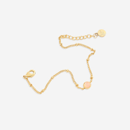 Bracelet en pierres précieuses de quartz rose