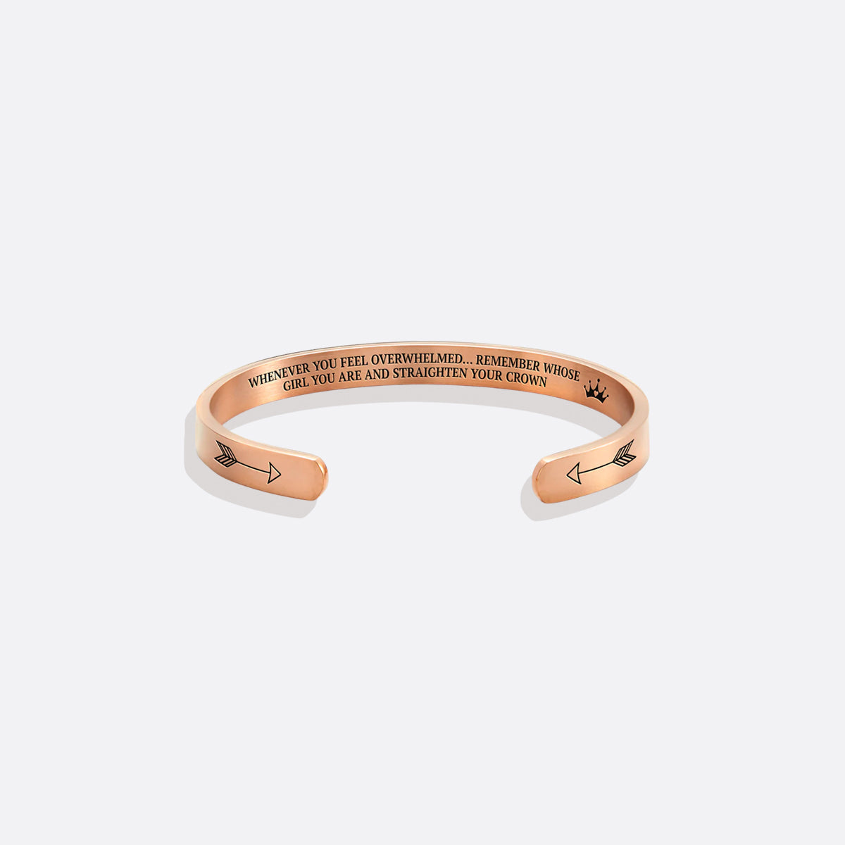 Souviens-toi de qui tu es et redresse ta couronne Bracelet manchette personnalisable 